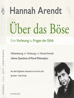 cover image of Über das Böse. Eine Vorlesung zu Fragen der Ethik
